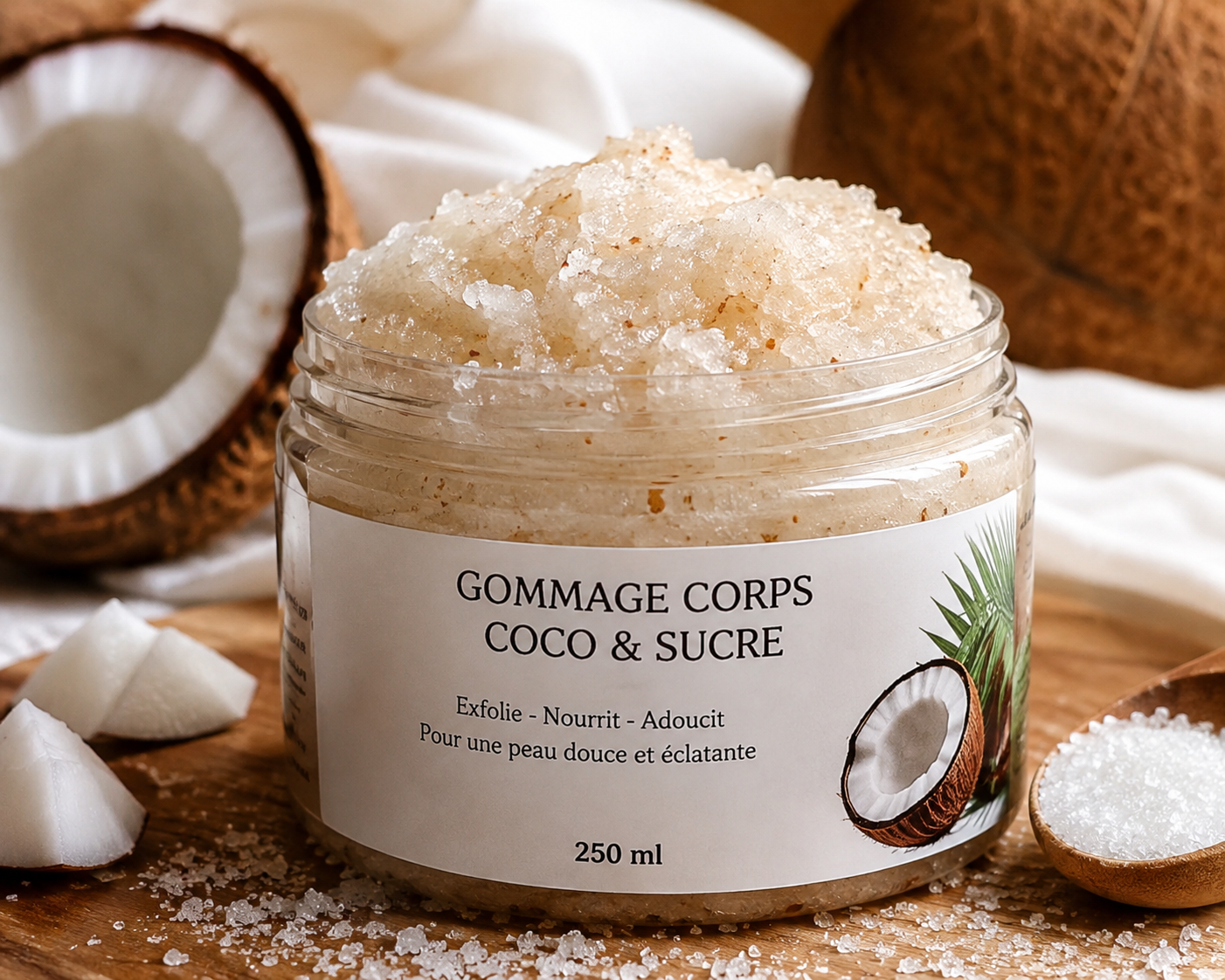 Gommage corps au sucre de coco